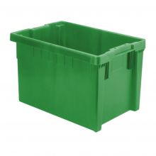 Stapelbarer, nestbarer Euronormbehälter LB 600x400x350 mm (lxbxh) grün