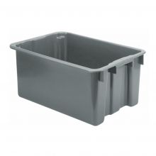 Stapelbarer, nestbarer Euronorm-Einsatzbehälter LB 650x450x280 mm (lxbxh) grau