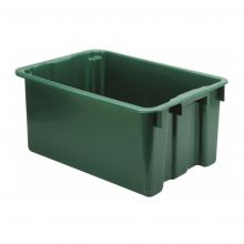 Stapelbarer, nestbarer Euronorm-Einsatzbehälter LB 650x450x280 mm (lxbxh) grün