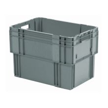 Stapelbare, nestbare Transportkiste DTK0 600x400x420 mm (lxbxh) grau