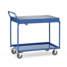 Tischwagen 300 kg mit Etagenwanne und Gitterrost 1000x600