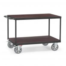 Tischwagen, Schwerlastwagen 1200 kg 1200x800 mit 2 Holzebenen anthrazit