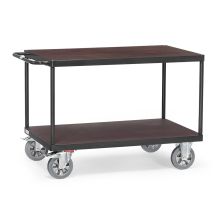 Tischwagen, Schwerlastwagen 1200 kg 1200x800 mit 2 Holzebenen anthrazit