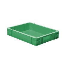 Stapelbarer Transportkasten TK0 400x300x75 mm (lxbxh) grün