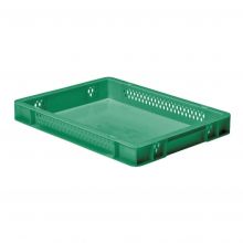 Stapelbare Transportkiste TK1 400x300x50 mm (lxbxh) grün