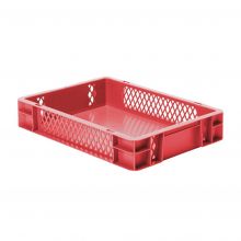 Stapelbare Transportkiste TK1 400x300x75 mm (lxbxh) rot