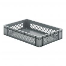 Stapelbare Transportkiste TK1 600x400x120 mm (lxbxh) grau