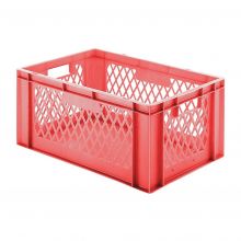 Stapelbare Transportkiste TK1 600x400x270 mm (lxbxh) rot