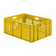 Stapelbare Transportkiste TK1 800x600x320 mm (lxbxh) gelb