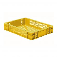 Stapelfähige Transportkiste TK2 400x300x75 mm (lxbxh) gelb