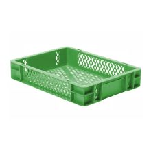 Stapelbarer Transportkasten TK2 400x300x75 mm (lxbxh) grün