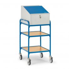 Mobiler Schrank, Stehpult mit 2 Etagen und klappbarer Schreibplatte