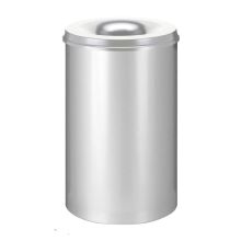 Feuerlöschender Papierkorb 110 Liter Silber