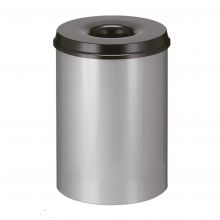 Brandverzögernder Papierkorb 50 Liter grau-schwarz