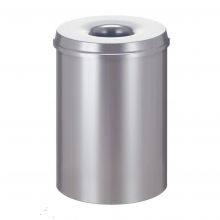 Flammsicherer Abfallbehälter 30 Liter Silber
