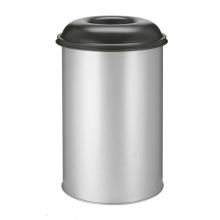 Flammhemmende Papierkörbe 200 Liter aluminiumgrau-schwarz