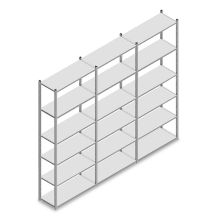 Vorteilsreihe Fachbodenregal Light Duty 2500x3000x400 mm (HxBxT) 6 Ebenen