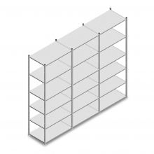 Vorteilsreihe Fachbodenregal Light Duty 2500x3000x600 mm (hxbxt) 6 Ebenen