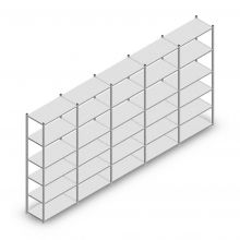 Vorteilsreihe Fachbodenregal Light Duty 2500x5000x500 mm (hxbxt) 6 Ebenen