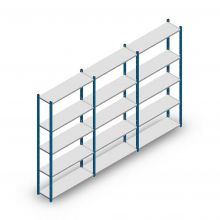 Vorteilsreihe Fachbodenregal Medium Duty 2000x3000x300 mm (hxbxt) 5 Ebenen blau