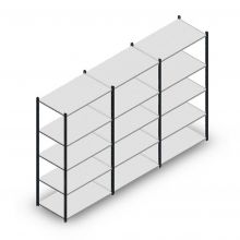 Vorteilsreihe Fachbodenregal Medium Duty 2000x3000x600 mm (hxbxt) 5 Ebenen antrazit