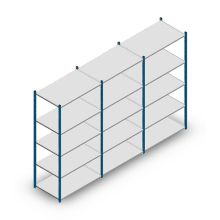 Vorteilsreihe Fachbodenregal Medium Duty 2000x3000x600 mm (HxBxT) 5 Ebenen blau