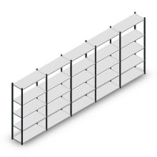 Vorteilsreihe Fachbodenregal Medium Duty 2000x5000x400 mm (HxBxT) 5 Ebenen anthrazit