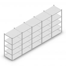 Vorteilsreihe Fachbodenregal Medium Duty 2000x5000x800 mm (hxbxt) 5 Ebenen verzinkt