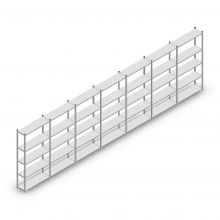 Vorteilsreihe Fachbodenregal Medium Duty 2000x7000x300 mm (hxbxt) 5 Ebenen verzinkt