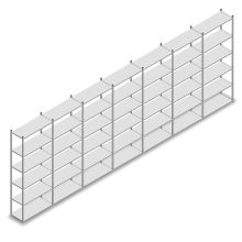 Vorteilsreihe Fachbodenregal Medium Duty 2500x7000x400 mm (HxBxT) 6 Ebenen verzinkt