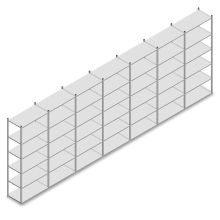 Vorteilsreihe Fachbodenregal Medium Duty 2500x7000x500 mm (HxBxT) 6 Ebenen verzinkt