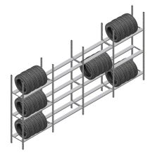 Vorteilsreihe Reifenregal Medium Duty 2200x4000x600 mm (HxBxT) 3 Ebenen