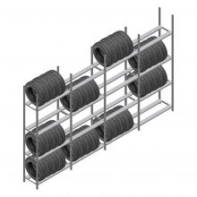 Vorteilsreihe Reifenregal Medium Duty 2500x4000x600 mm (hxbxt) 4 Ebenen