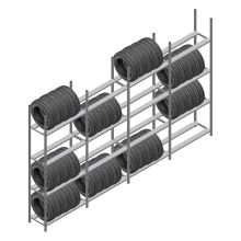 Vorteilsreihe Reifenregal Medium Duty 2500x4000x600 mm (HxBxT) 4 Ebenen