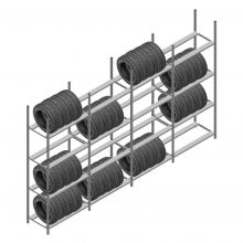 Vorteilsreihe Reifenregal Medium Duty 2500x4000x700 mm (hxbxt) 4 Ebenen