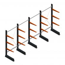 Vorteilsreihe leichte Kragarmregal einseitig 2000x4100x600 mm (hxbxt) 3 Ebenen