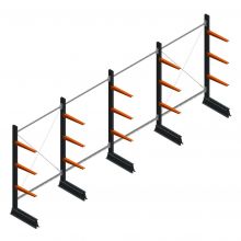 Vorteilsreihe leichte Kragarmregal einseitig 2000x5100x500 mm (hxbxt) 3 Ebenen