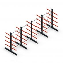 Vorteilsreihe Medium Duty Kragarmregal doppelseitig 2500x4000x600 mm (hxbxt) 4 Ebenen