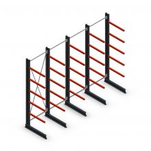 Vorteilsreihe Medium Draagarmregal einseitig 3000x4000x800 mm (hxbxt) 5 Ebenen