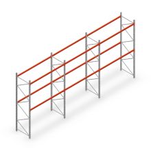 Vorteilsreihe Palettenregal AR T2 4000x8420x1100 mm (HxBxT) 2 Ebenen 1820kg/Ebene