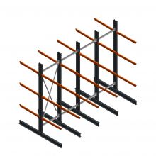 Vorteilsreihe schwere Kragarmregal doppelseitig 4000x4890x1200mm (hxbxt) 3 Ebenen