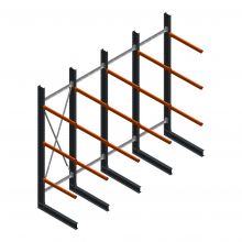 Vorteilsreihe schwere Kragarmregal einseitig 4000x4091x1000mm (hxbxt) 3 Ebenen