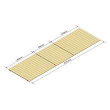 Fichtenholz-Steg geschlossen Ebene 3600x1100 mm