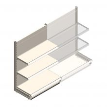 Wandregal Tego 1400x1000x470 mm (hxbxt) 3 Ebenen RAL9001 Anfangsregal