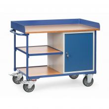 Werkstattwagen 400 kg mit 1 Schrank und 3 Ladeflächen 1120x650 mm