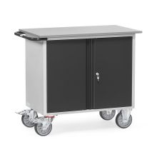Werkstattwagen aus Stahlblech 400 kg mit Doppeltüren 985x590 mm (lxb) anthrazit