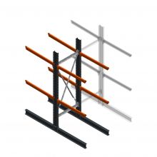 Schweres Kragarmregal doppelseitig 3000x1000x1200mm (hxbxt) 2 Ebenen Anfangsregal