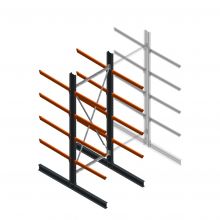 Schweres Kragarmregal beidseitig 4000x1500x1200mm (hxbxt) 4 Ebenen Anfangsregal