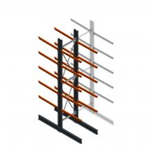 Schweres Kragarmregal beidseitig 5000x1000x1200mm (hxbxt) 5 Ebenen Anfangsregal