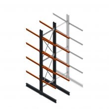 Schweres Kragarmregal doppelseitig 5000x1200x1200mm (hxbxt) 4 Ebenen Anfangsregal